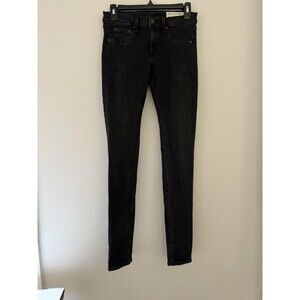 Rag & Bone Women’s Cate Jeans Skinny Black Coal RN# 108879 Mid Rise Size 28 EUC